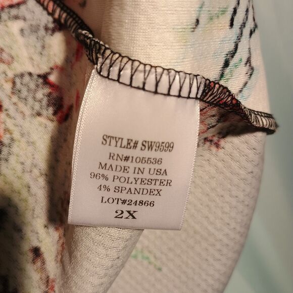 "Women's Colorful Floral Open Front Cardigan – Lightweight 3/4 Sleeve Duster" - Picture 5 of 6